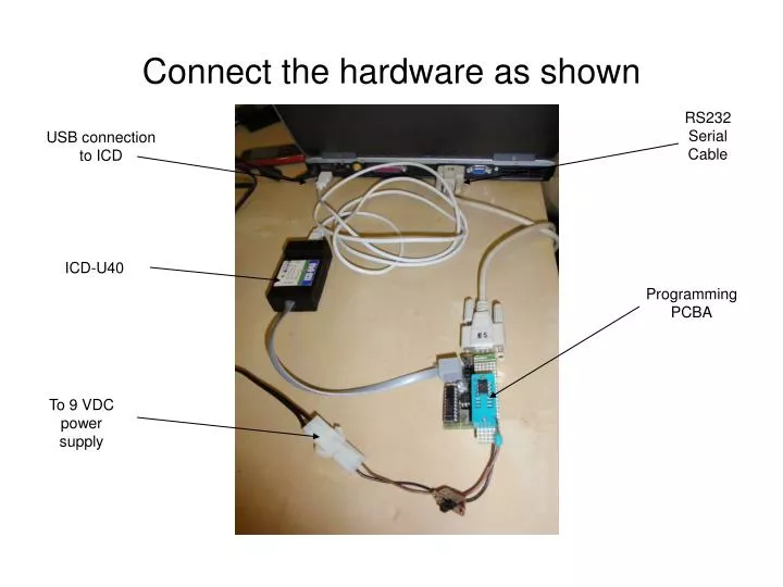 connect the hardware as shown