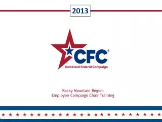 Rocky Mountain Region Employee Campaign Chair Training