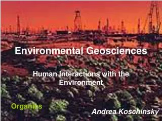 Environmental Geosciences