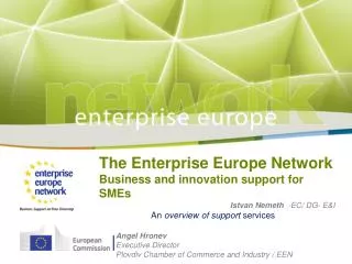 The Enterprise Europe Network Business and innovation support for SMEs