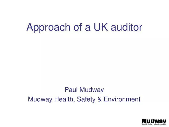 approach of a uk auditor