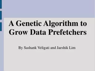 A Genetic Algorithm to Grow Data Prefetchers