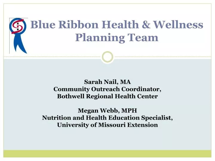 blue ribbon health wellness planning team