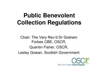 Public Benevolent Collection Regulations