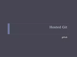Hosted Git