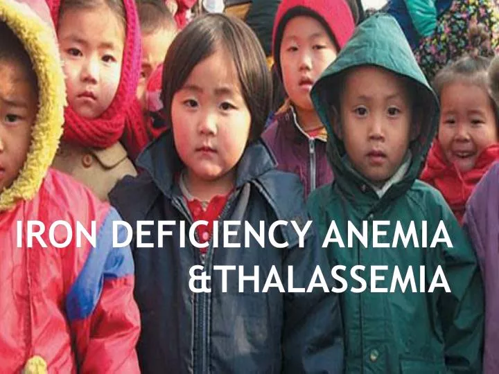 iron deficiency anemia thalassemia