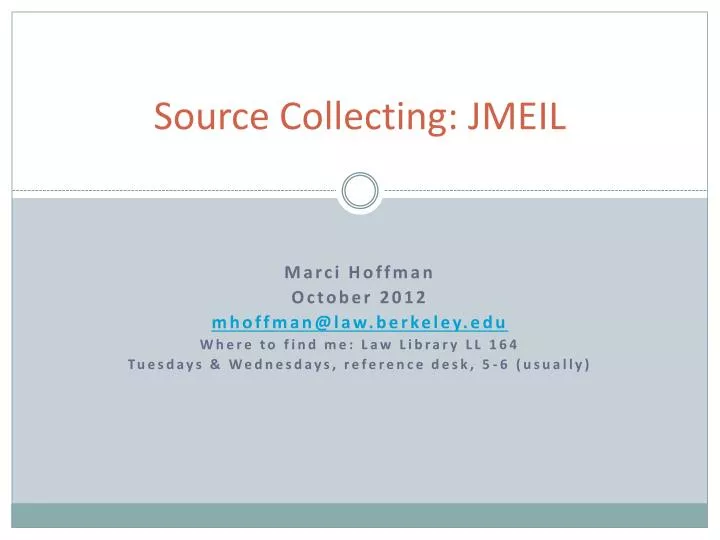 source collecting jmeil