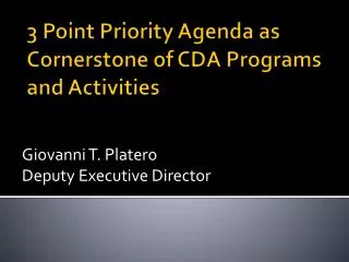 giovanni t platero deputy executive director