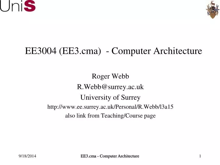 ee3004 ee3 cma computer architecture