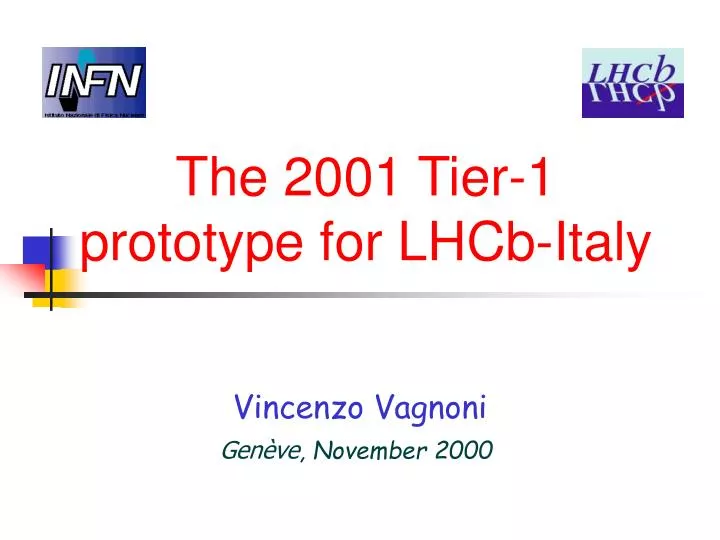 the 2001 tier 1 prototype for lhcb ital y