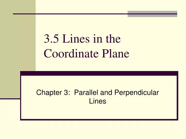 3 5 lines in the coordinate plane