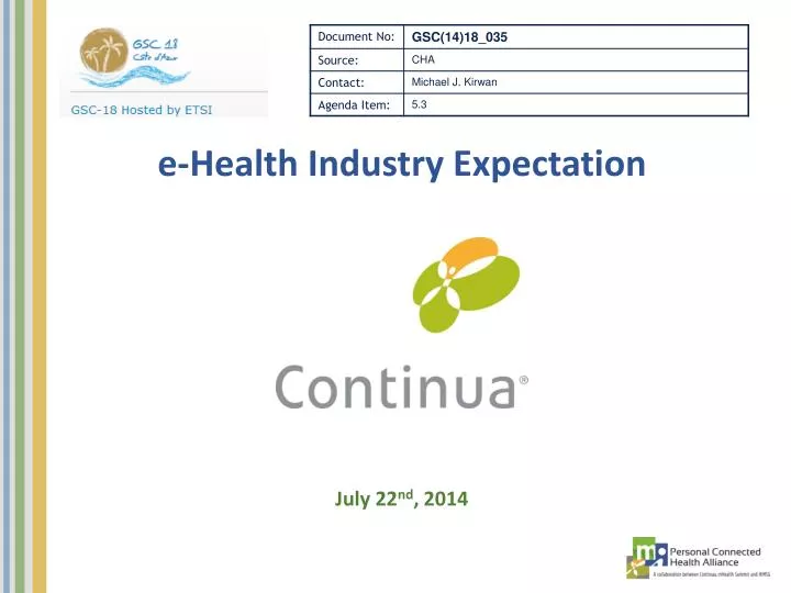 e health industry expectation