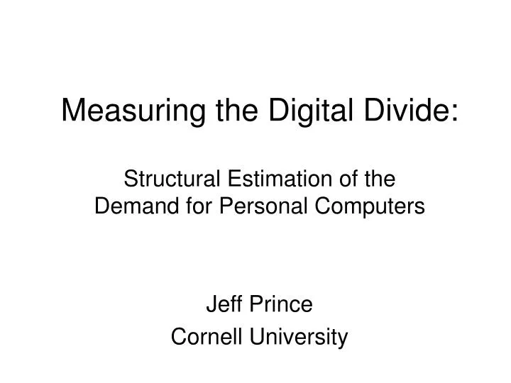 measuring the digital divide