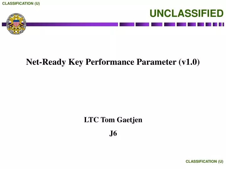 net ready key performance parameter v1 0