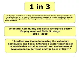 Voluntary, Community and Social Enterprise Sector Employment and Skills Strategy 2014 - 2020