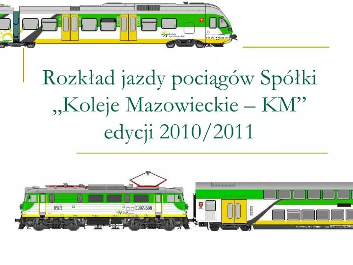 rozk ad jazdy poci g w sp ki koleje mazowieckie km edycji 2010 2011