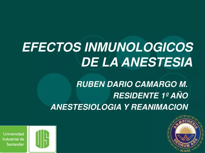 efectos inmunologicos de la anestesia
