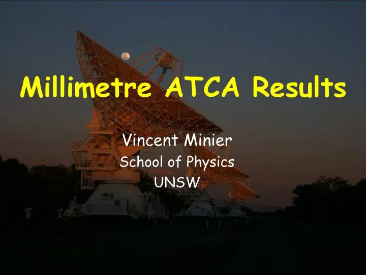 millimetre atca results