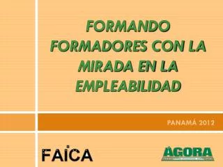 formando formadores con la mirada en la empleabilidad
