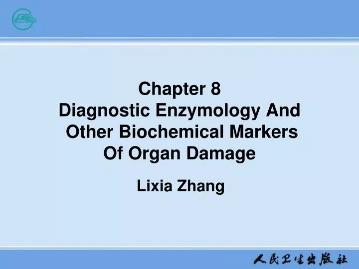 chapter 8 diagnostic enzymology and other biochemical markers of organ damage