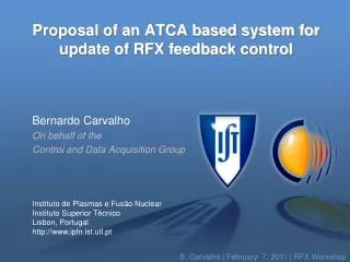 Proposal of an ATCA based system for update of RFX feedback control