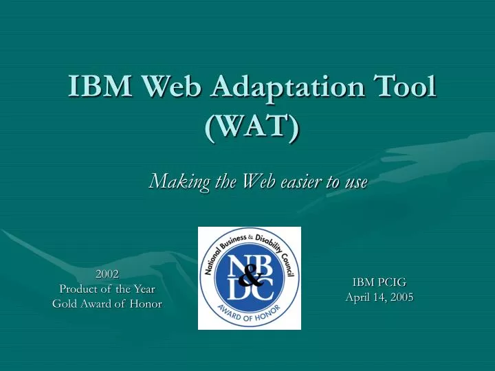 ibm web adaptation tool wat