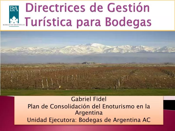 directrices de gesti n tur stica para bodegas