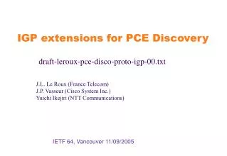 IETF 64, Vancouver 11/09/2005