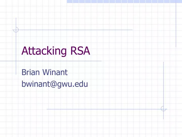 attacking rsa