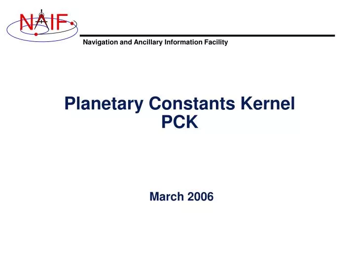 planetary constants kernel pck