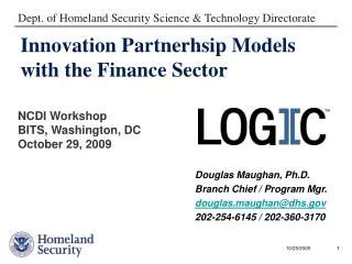 Innovation Partnerhsip Models with the Finance Sector