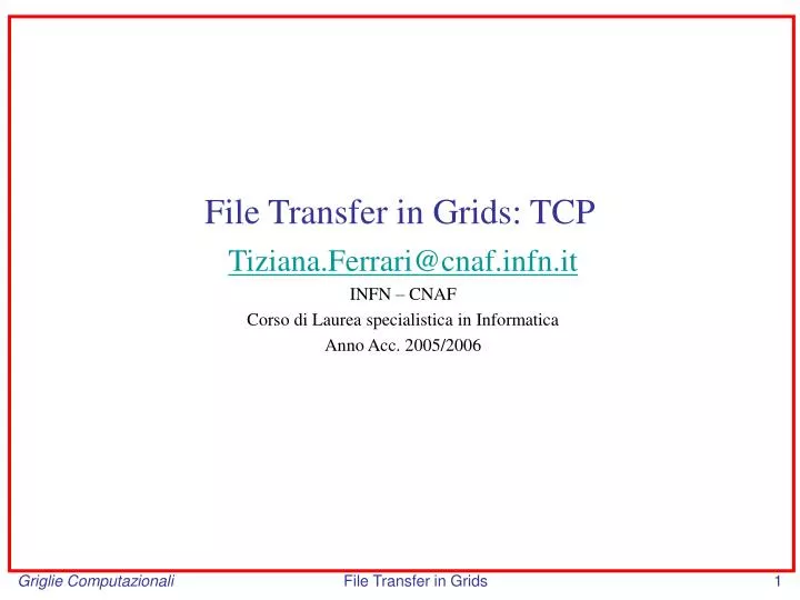 file transfer in grids tcp