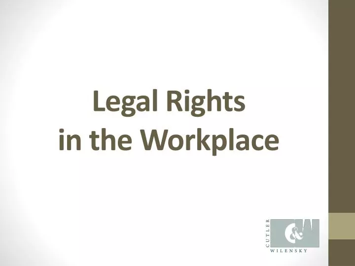 legal rights in the workplace