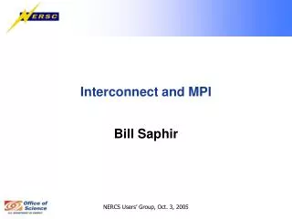 Interconnect and MPI