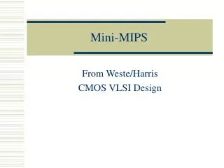 Mini-MIPS