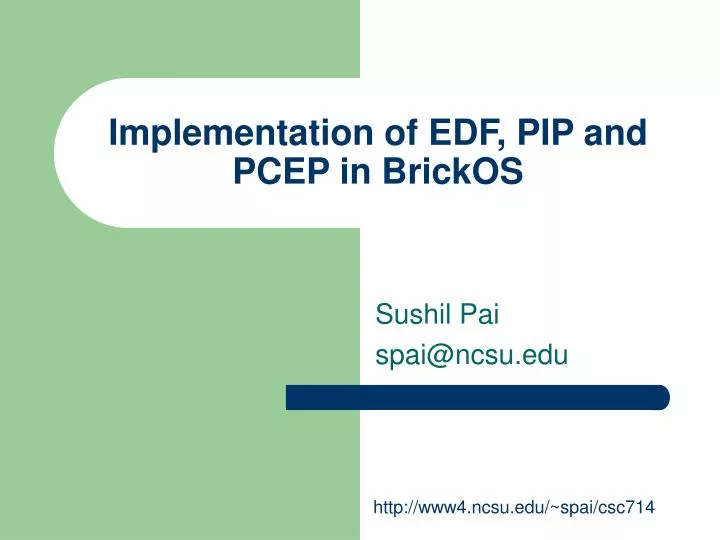 implementation of edf pip and pcep in brickos