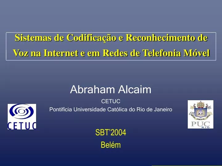 sistemas de codifica o e reconhecimento de voz na internet e em redes de telefonia m vel