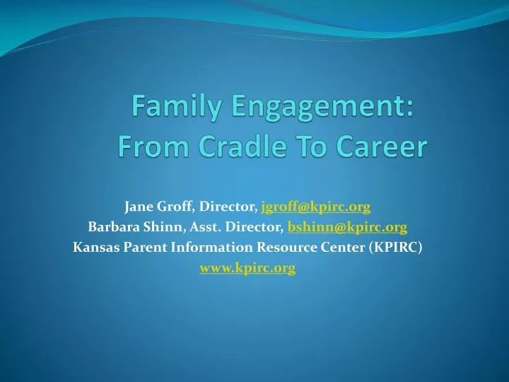 family engagement from cradle to career