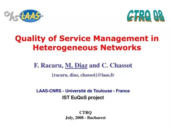 quality of service management in heterogeneous networks