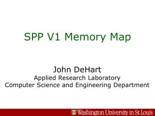 SPP V1 Memory Map