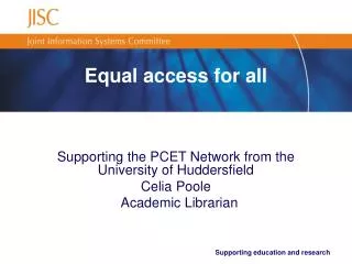 Equal access for all