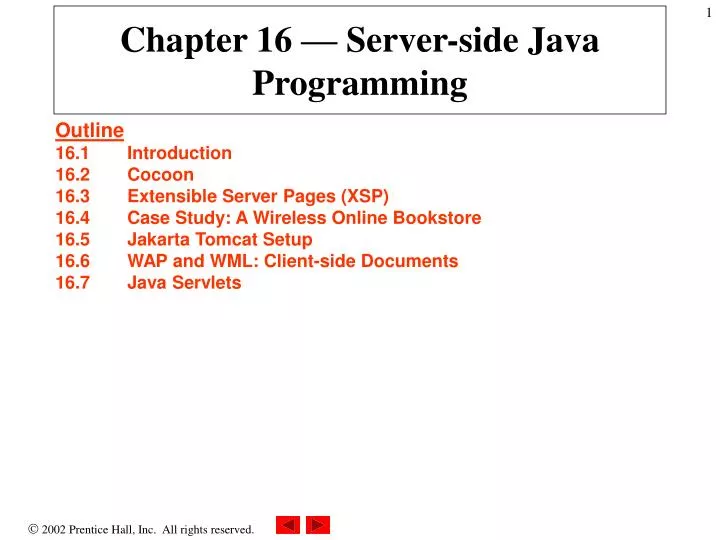 chapter 16 server side java programming
