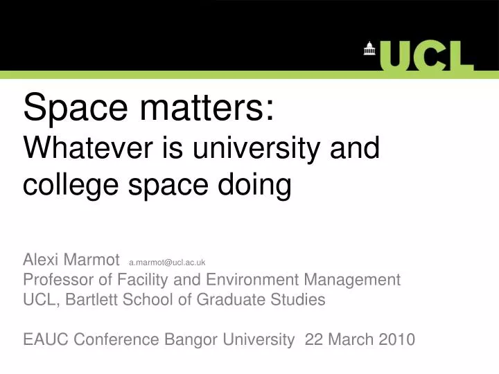 space matters whatever is university and college space doing