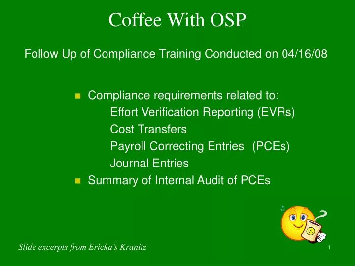 coffee with osp