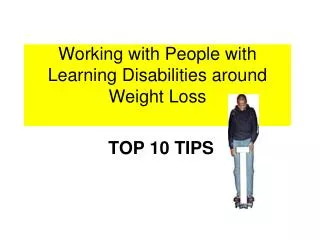 Working with People with Learning Disabilities around Weight Loss
