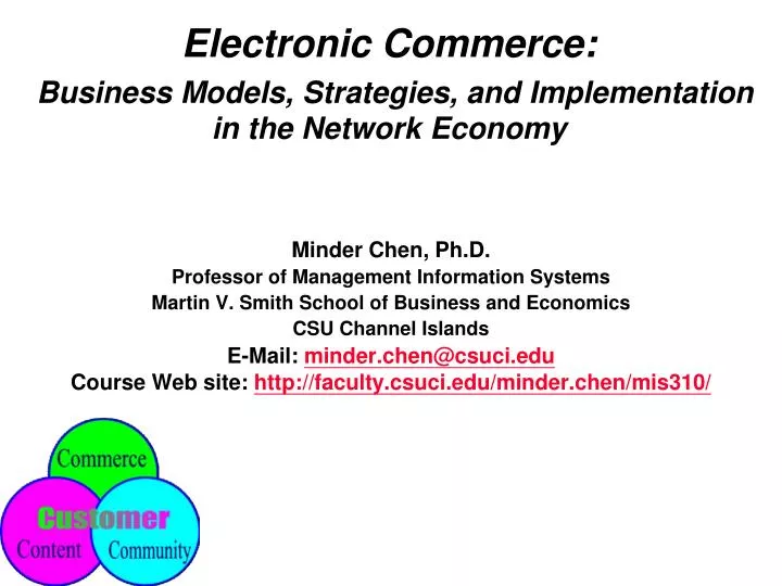 electronic commerce business models strategies and implementation in the network economy
