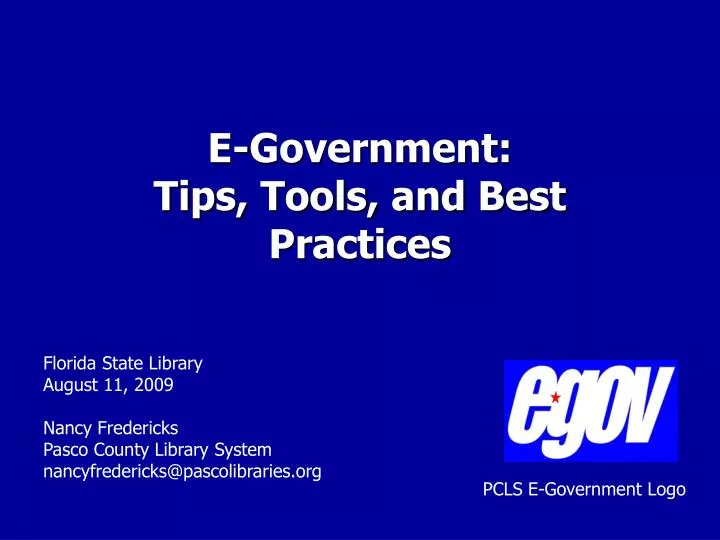 e government tips tools and best practices