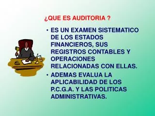 que es auditoria