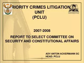 PRIORITY CRIMES LITIGATION UNIT (PCLU)