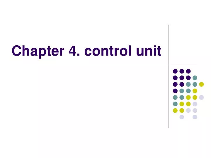 chapter 4 control unit